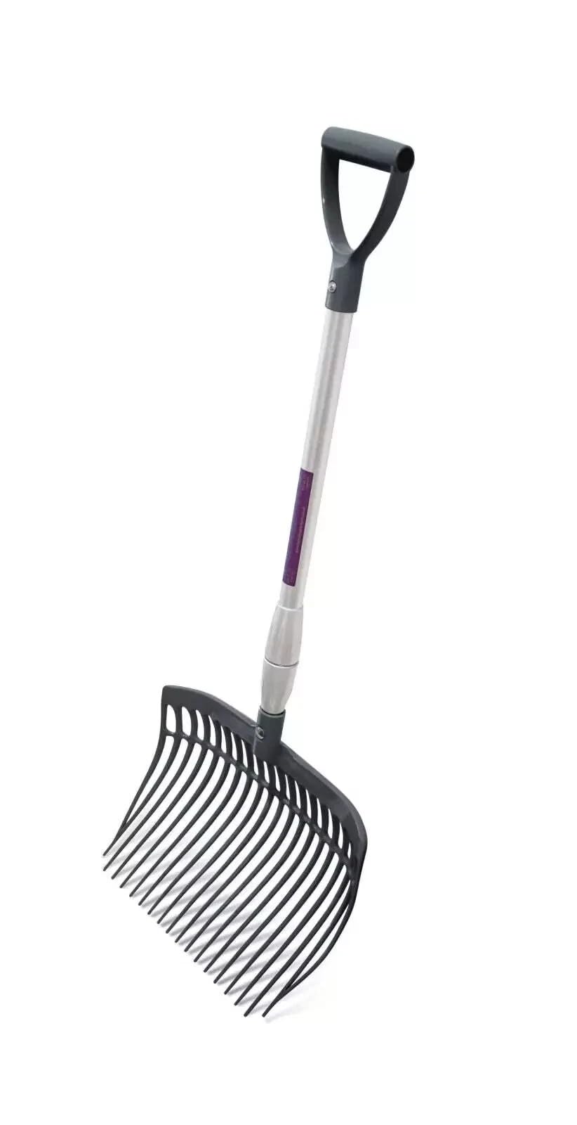 Quality Aluminium Purple ABS Bedding & Shaving Fork Equestrian Tack Shavings Fork for Horses with Handle 115cm, Durable Yard Tool for Stables, Trailers & Fields
