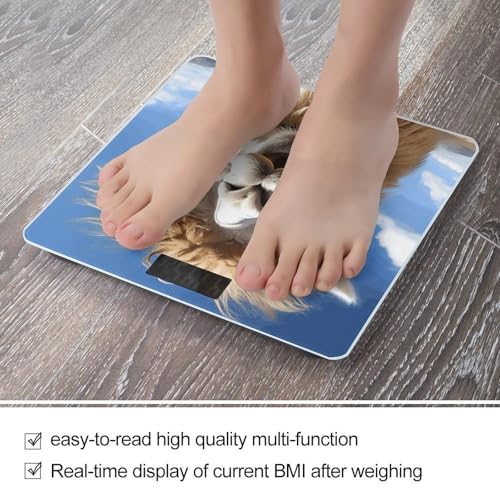 Báscula digital de baño con vidrio templado y pantalla LCD miniatura 5