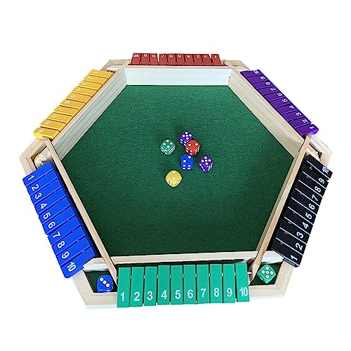 Joberio Close the Box Game, Perfect Traditional Solitaire and Puzzle Game, Shut the Box Table Board Games, Shut the Box Dice Game,Wooden Board Stem Learning Traditional Family Game for Kids