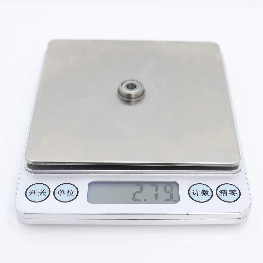 F695 Flanged Ball Bearing,5x13x4mm ABEC-5 High Precision Chrome Steel Metal Shielded Sealed,F695ZZ 3D Printer Bearing (Pick of 10Pcs)