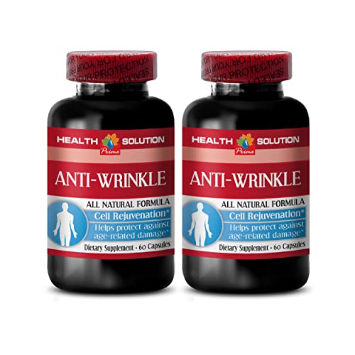 Anti-Aging Natural Formula - Anti-Wrinkle Complex - Vitamin E, Anti Wrinkle Capsules for face, Hyaluronic Acid, Niacin, Collagen Supplements, Anti Wrinkle Pills, Green Coffee Bean Extract, 2B 120 Cap