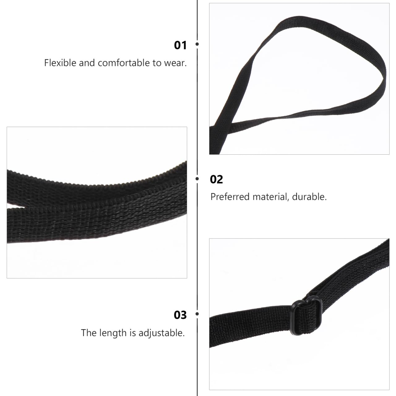 VALICLUD 50 PièCes Sangles De NœUd Cravate RéGlables Bande D'Extension Ajustable Pour Homme Accessoire Durable Pour Cravates D'Arc Confortables Et ÉLéGantes