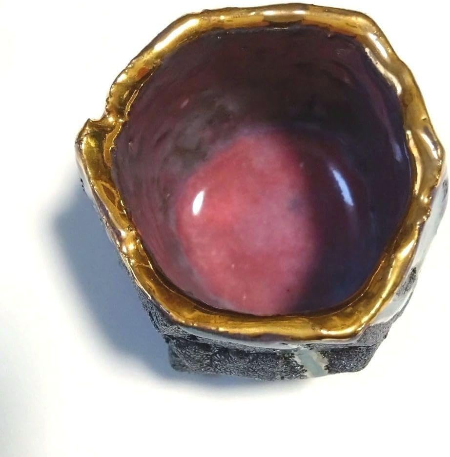 松川和弘作 青白磁 盃 ぐい呑 共箱 共布 略歴付 酒器 ※海外発送