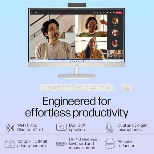 HP All-in-One 27, Intel Core Ultra 7 155U, 27inch (68.6 cm), FHD,IPS,Three-Sided Micro-Edge, Anti-Glare,300 nits,16 GB DDR5,1TB SSD,Windows... - Image 6