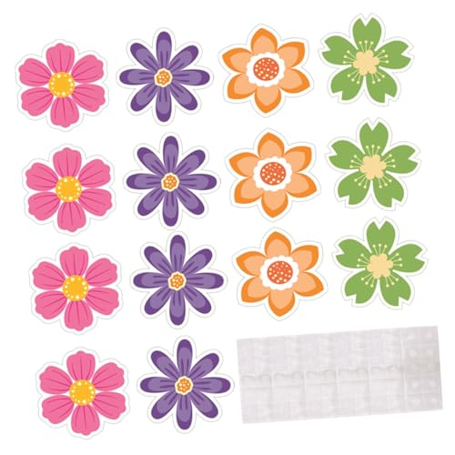 TEHAUX Cartoon Shape Paper Cutouts 1 Set of DIY Paper Cards for Parties Classroom Decor Flower Wall Decorations