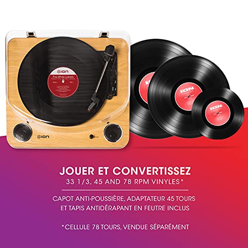ION Audio Max LP – Platine Vinyle de Conversion avec Trois Vitesses et Enceintes Stéréo, Sorties USB et RCA – Finition… - Les Beatles, Paul McCartney, John Lennon, RIngo Starr, George Harrison ION Audio Max LP – Platine Vinyle de Conversion avec Trois Vitesses et Enceintes Stéréo, Sorties USB et RCA – Finition… – Image 4