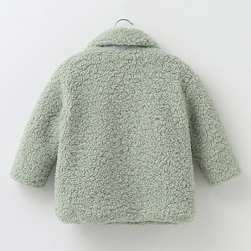 Kids Fleece Jacket Fuzzy Wool Sherpa Flannel Chunky Fall Winter Coat Baby Girls Warm Button Down Long Sleeve Clothes2