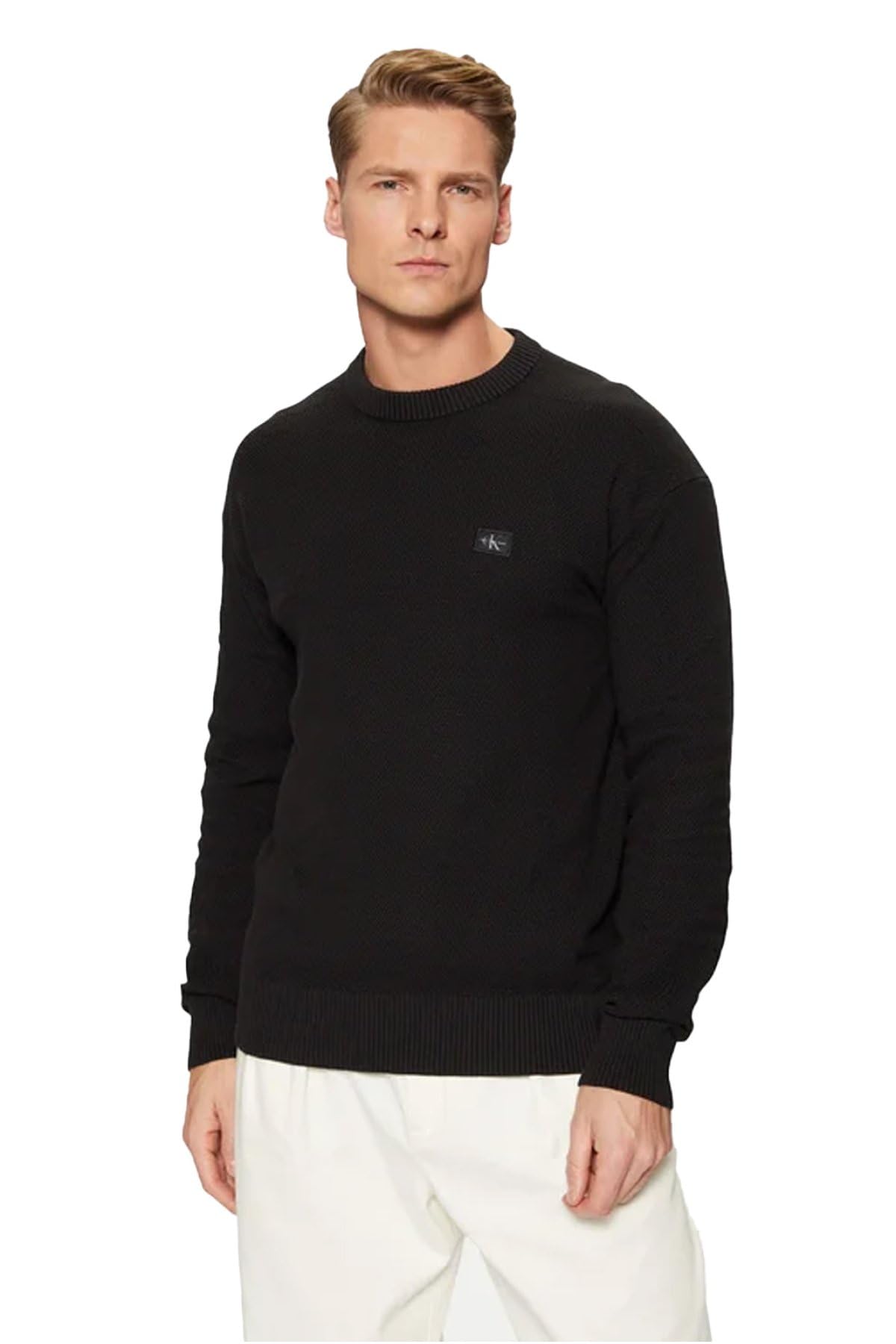 calvin klein jeans Solid Regular Fit Cotton Sweater-picture-12