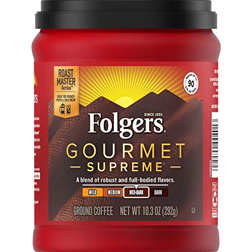 Image of Folgers Gourmet Supreme Medium Dark Roast Ground Coffee, 10.3 Ounces
