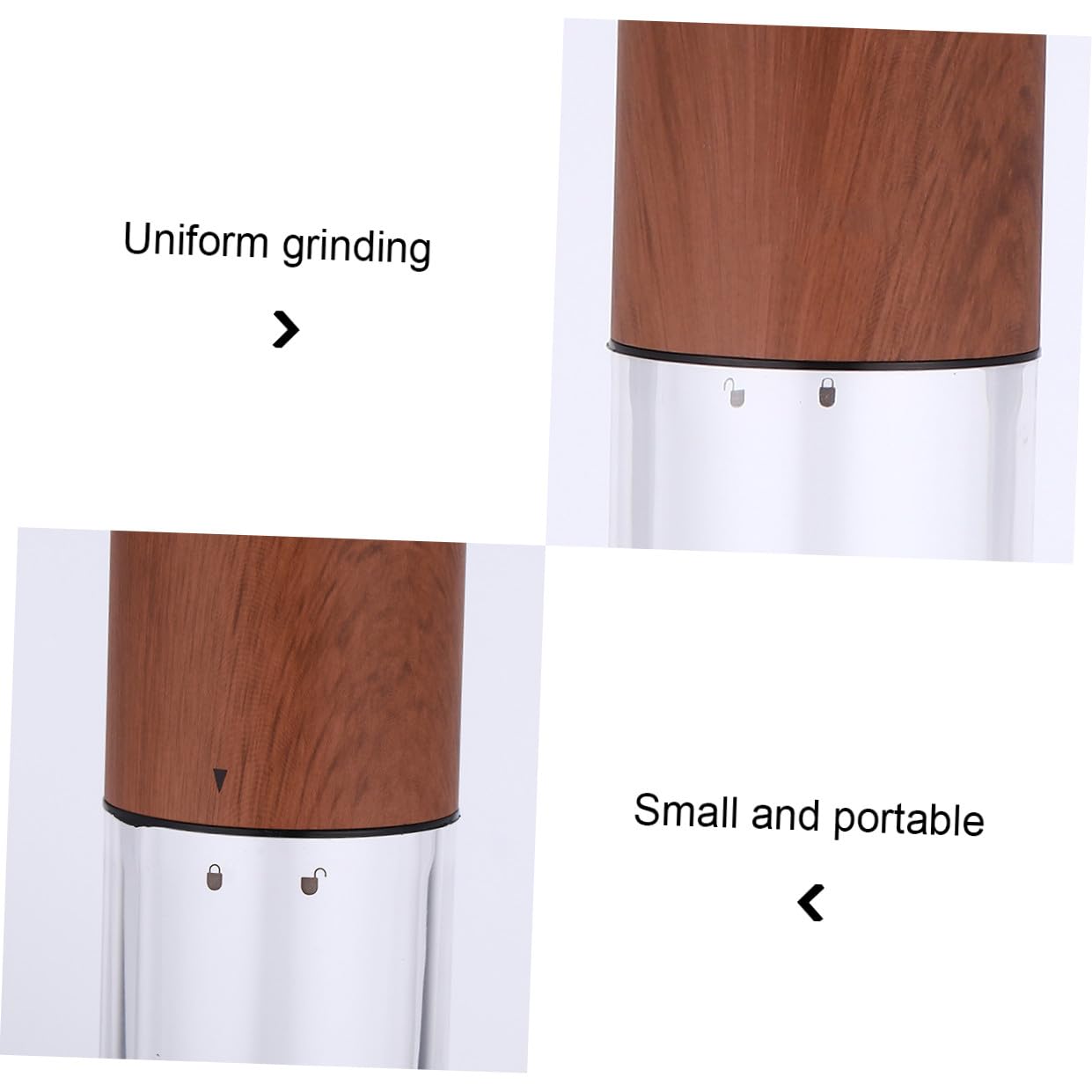 1pieza Moledor Manual De Café Acero Inoxidable Práctico y Para Especias Nueces y Color Madera Portátil y Conveniente Para
