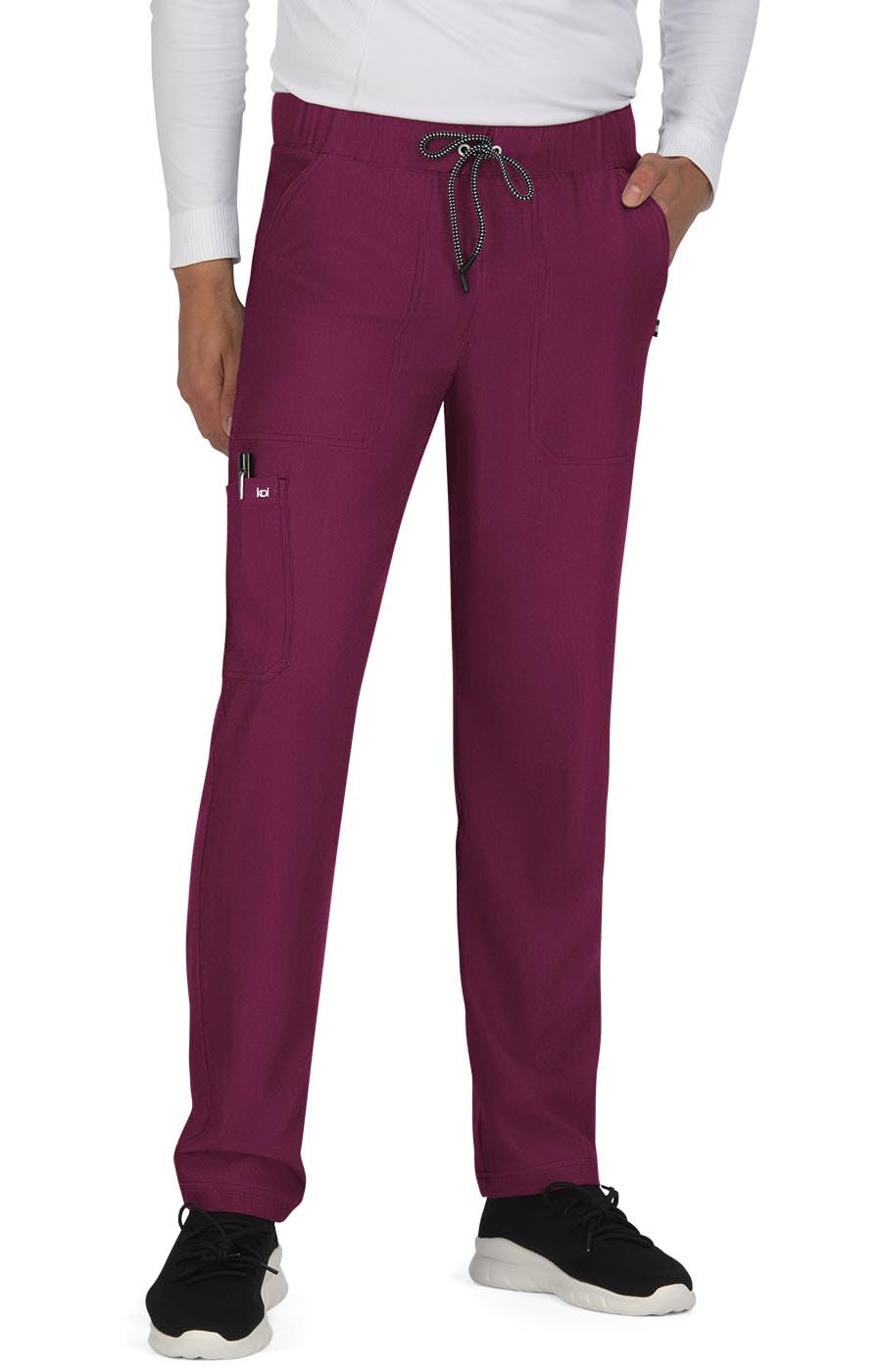 Koi Men's Wine Next Gen Make It Happen 6-Pocket Scrub Pants, Large