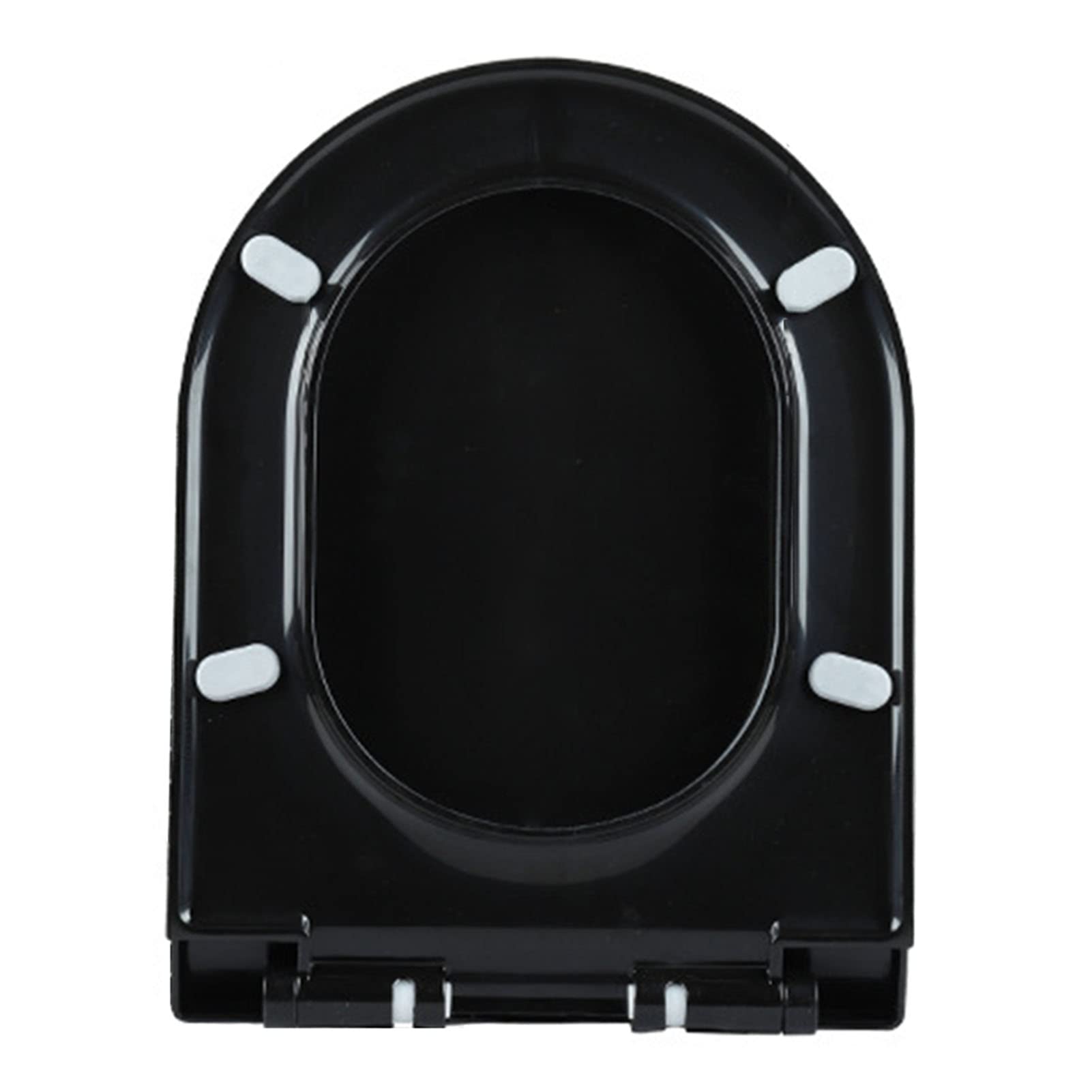 Dxpsxjl Black Robust Elongated Toilet Seat, Urable Plasticneverlooseurableplurable Easyurableeurableeurabledurabledurabledurableeasy, Adjustable, Lightweight, Portable, User-Friendly, Soft, Close