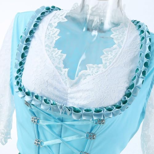 Vestido de Oktoberfest para mujer traje de cerveza de manga corta con falda de princesa 5