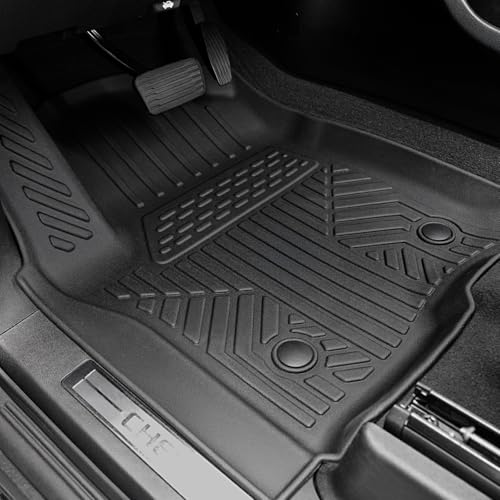 Image of Floor Mats for Chevy Tahoe /GMC Yukon /Cadillac Escalade 2021-2026, All Weather Floor Mats Cargo Liner with Backrest Cover and Door Sill Guards Accessories, Full Coverage Set (Fit 7 Seats)