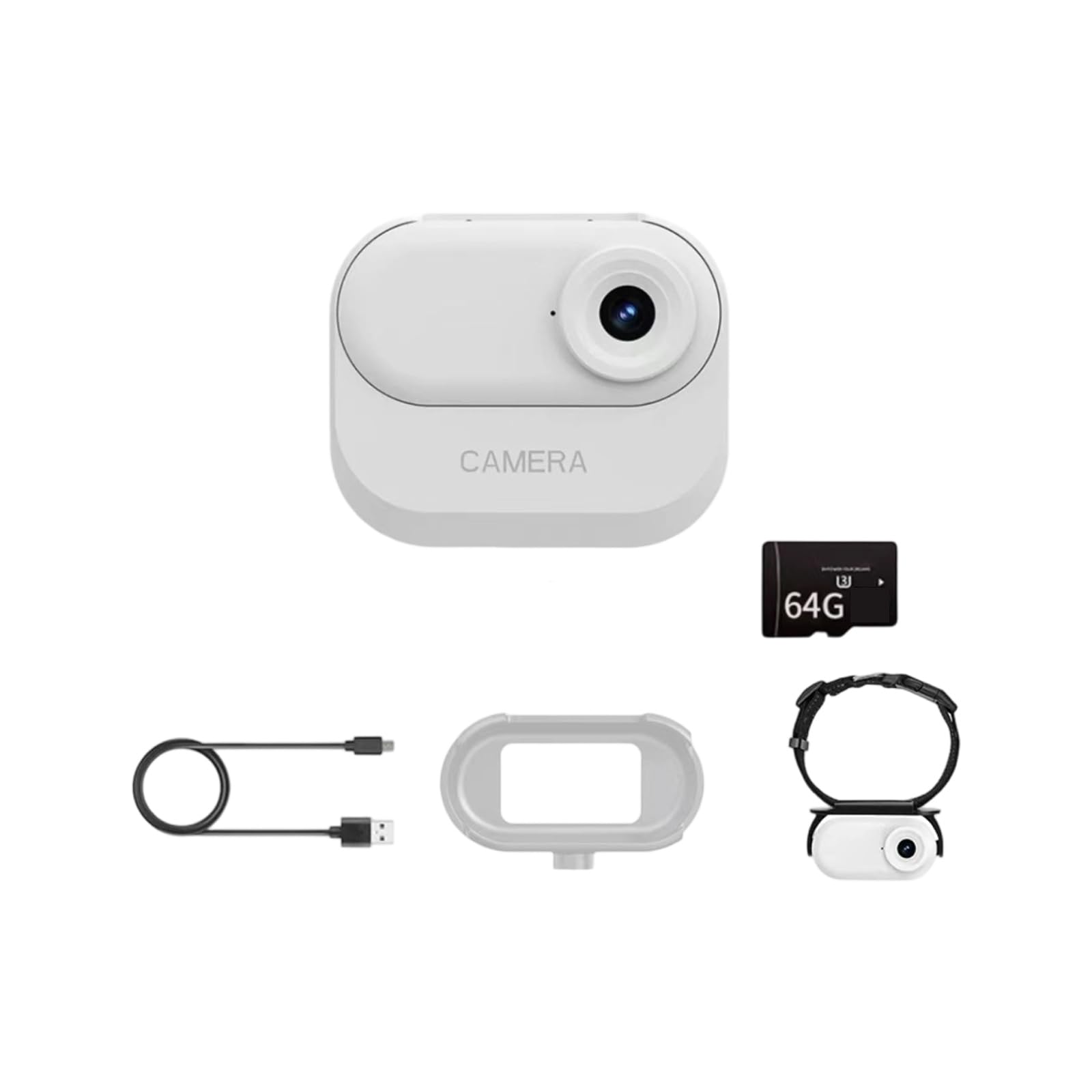 1080P Full 720P Animal Neckband Camera with Attractive Charging Wearable Device for Biking and Video Creation 128GB Storage Encompassed Adjustable Pet Camera