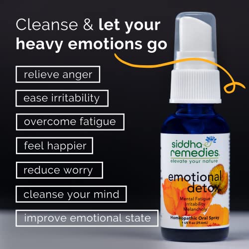 Siddha 0897186002078 Remedies Emotional Detox Homeopathic Oral Spray For Melancholy, Irritability & Mental Fatigue | 100% Natural Homeopathic Medicine Remedy thumb #2