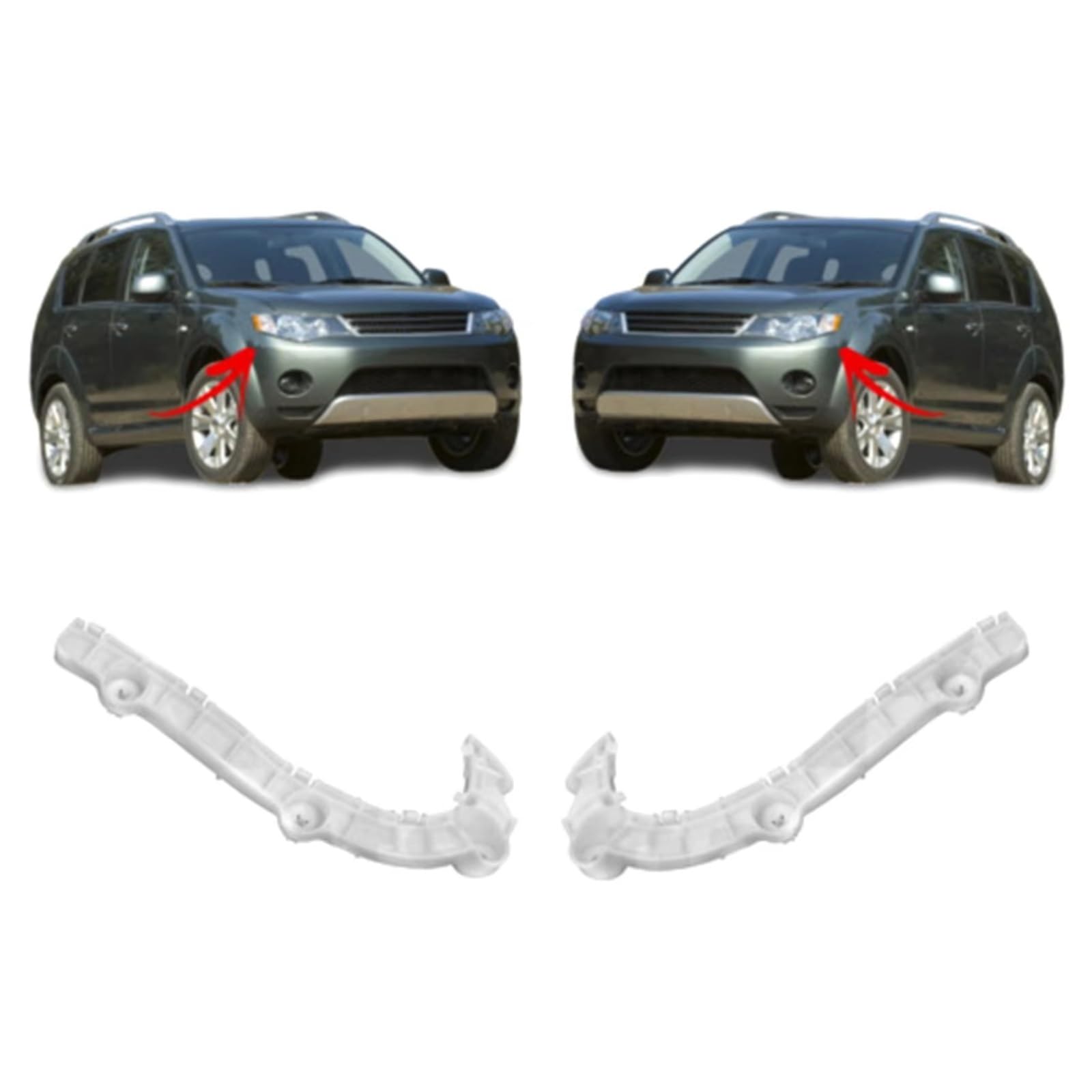Supporto Fisso Paraurti Anteriore Compatibile Con Mitsubishi Per Outlander 2007 2008 2009 Paraurti Anteriore Sinistro Destro Staffa Superiore Parti Di Ricambio 6400A587 6400A588