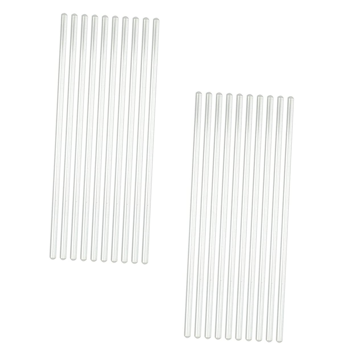 FUNOMOCYA Mixing Tip Mini Stir Stick 20 Pack Round End Glass Stir Sticks for Cocktails