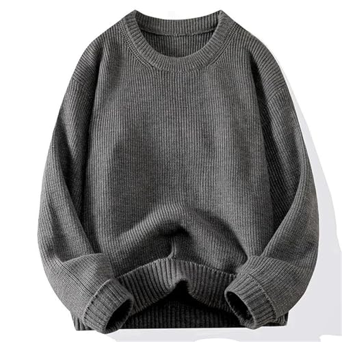 Men's Knit Sweater Crew Neck Long Sleeve Casual Pullover Solid Color Warm Fall Winter Fashion Top3