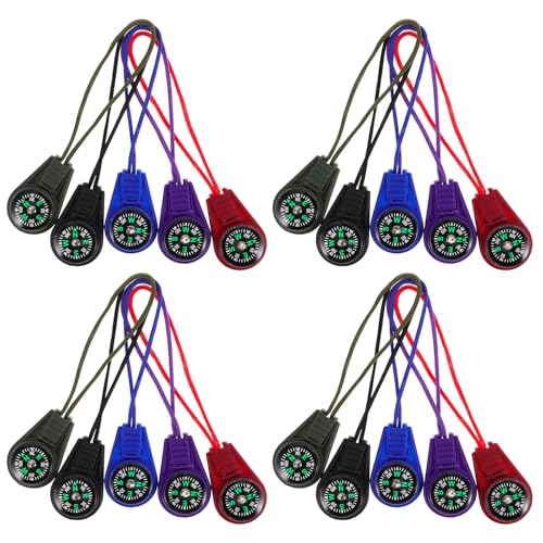 Set de 50 brújulas portátiles con cordón para camping miniatura 1