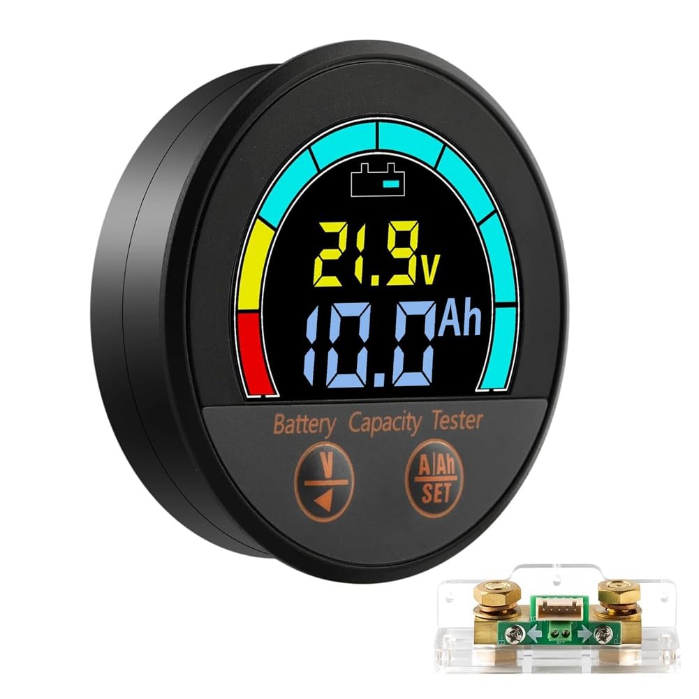 Tester per Batterie Impermeabile IP67 10-100 V 100 A Shunt Monitoraggio SoC Ah Litio LiFePO4