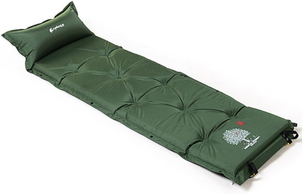 Camping Beds/Airbed Camping Foam Mattress Single Airbed Inflatable Airbed Mattress Tent Air Mat With Pillow Camping Moisture-proof Pad ，Self Inflating Camping Sleeping Pad Mad| Memory Foam Padding Thick 3cm With Pillow Lightweight Air Sleep Mats Good For Backpacking Camping,Tents,Scouts,Hiking