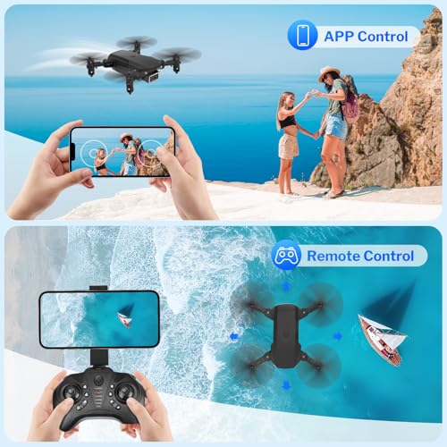 Foldable Mini Drone with HD Camera, Altitude Hold, One-Key Return, WiFi FPV, Headless Mode, Gesture Control, Path Flight, 360° Flips, and LED Lights for Kids and Beginners - Image 5