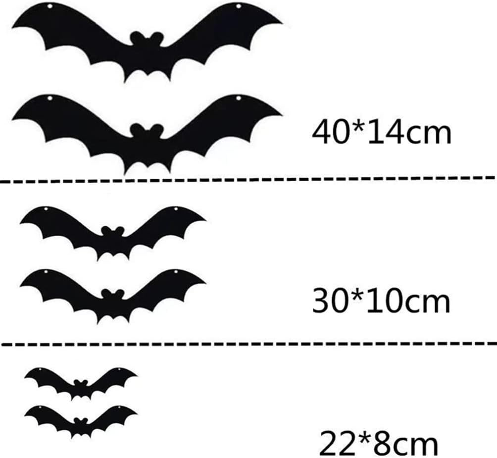 Didiseaon 12pcs Realistic Halloween Hanging Felt Bats for Party Decoration Vivid Bat Pendants for Indoor and Outdoor Use for Haunted