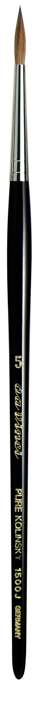 da Vinci Watercolor Series 1500J Paint Brush, Round Kolinsky Red Sable with Black Handle, Size 5