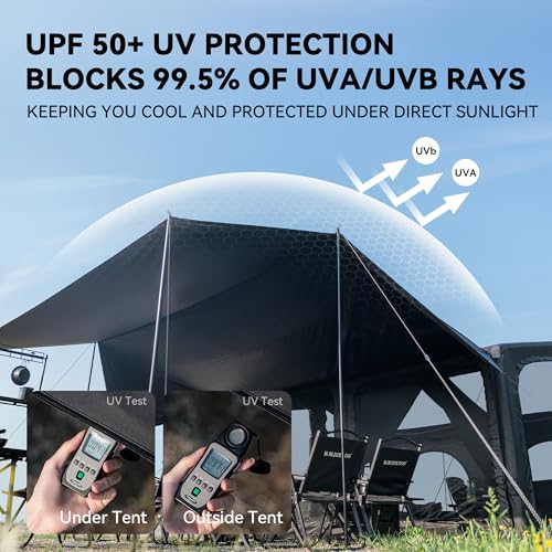 Carpa Inflable Grande para Camping con Claraboya y Revestimiento Anti-UV miniatura 3