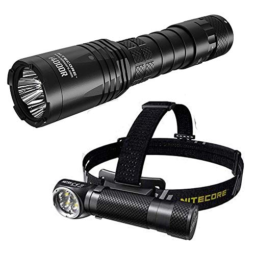 Outdoor Value Pack: Nitecore HC35 Headlamp & i4000R Flashlight -Both can be Recharged