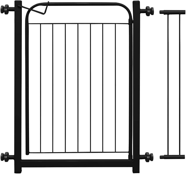 Portão p/Pet Aramado Com Prolongador 10cm Preto Aço Mix