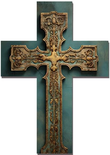 Miniatura 10 de JIBEVEYYI -Cruz de madera, decoración de pared cruzada, cruces decorativas para la pared, cruz religiosa decoración del hogar, cruz de pared de