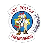 IMPERIAL VIBES – Los Pollos Hermanos Sticker - Vinyl Decal for Window– Waterproof Sticker for Truck – Indoor Outdoor Use for Car - Decal for Laptop, SUV, Wall and Door - 4 Inches 2 Pack - Imp 87