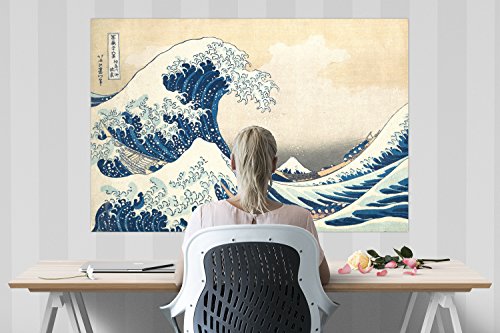 Pôster impresso The Great Wave Off Kanagawa por Katsushika Hokusai Impressão ecológica livre de PVC