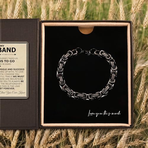 Love You This Much Jewelry Gift Set - Classic Steel Bracelet - Romantic Gift, Unique Husband Gifts3