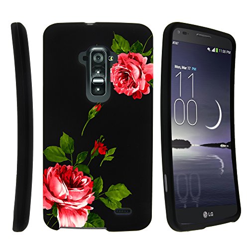 MINITUTLE Compatible with LG G Flex Slim Fit Snap On Cover with Unique, Customized Design - Affectionate Flowers