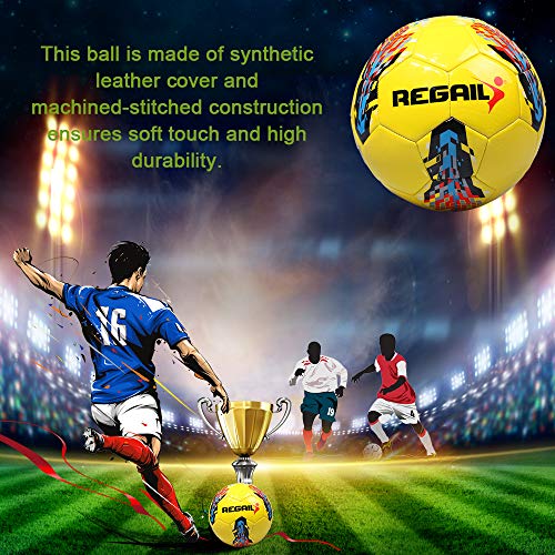 Futebol, Andoer Bola tamanho 5 PU máquina costurada de futebol durabilidade para adolescente treinam