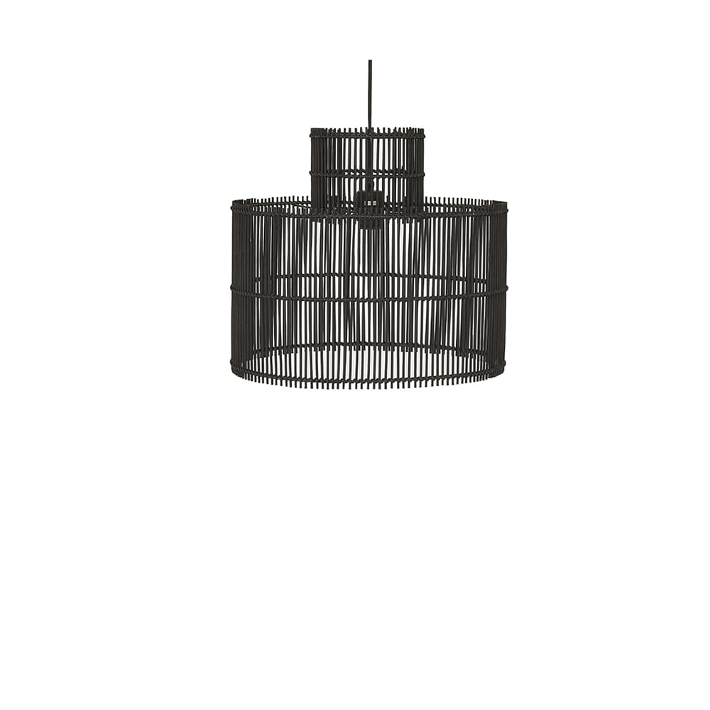 LYMSXAZOU Woven Bamboo Rattan Pendant Light Fixture, Boho Hanging Dome Wicker Lights Chandelier Ceiling Light,Handmade Lampshade for Garden, Dining Room, Study, Bedroom
