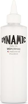 Dynamic Color White Tattoo Ink, Made in USA Since 1990, 8 oz | Sterilized and lot-numbered for full traceability; established American brand trusted by artists worldwide