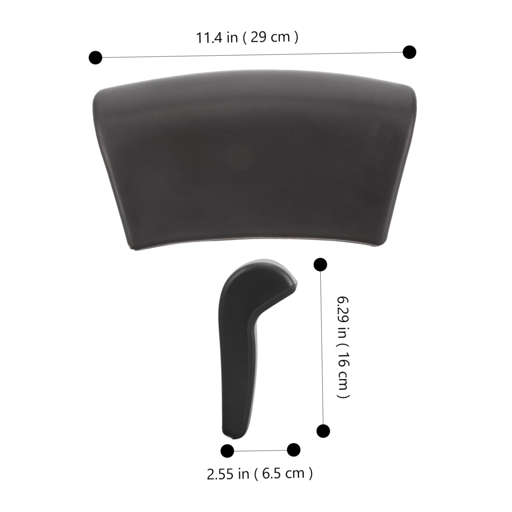 FRCOLOR 5 Piezas Almohada de bañera Alfombrilla bañera tapete banheira Espuma Calentador Almohada de baño con Soporte para el Cuello Almohada de baño para Soporte de Cabeza y Cuello Black