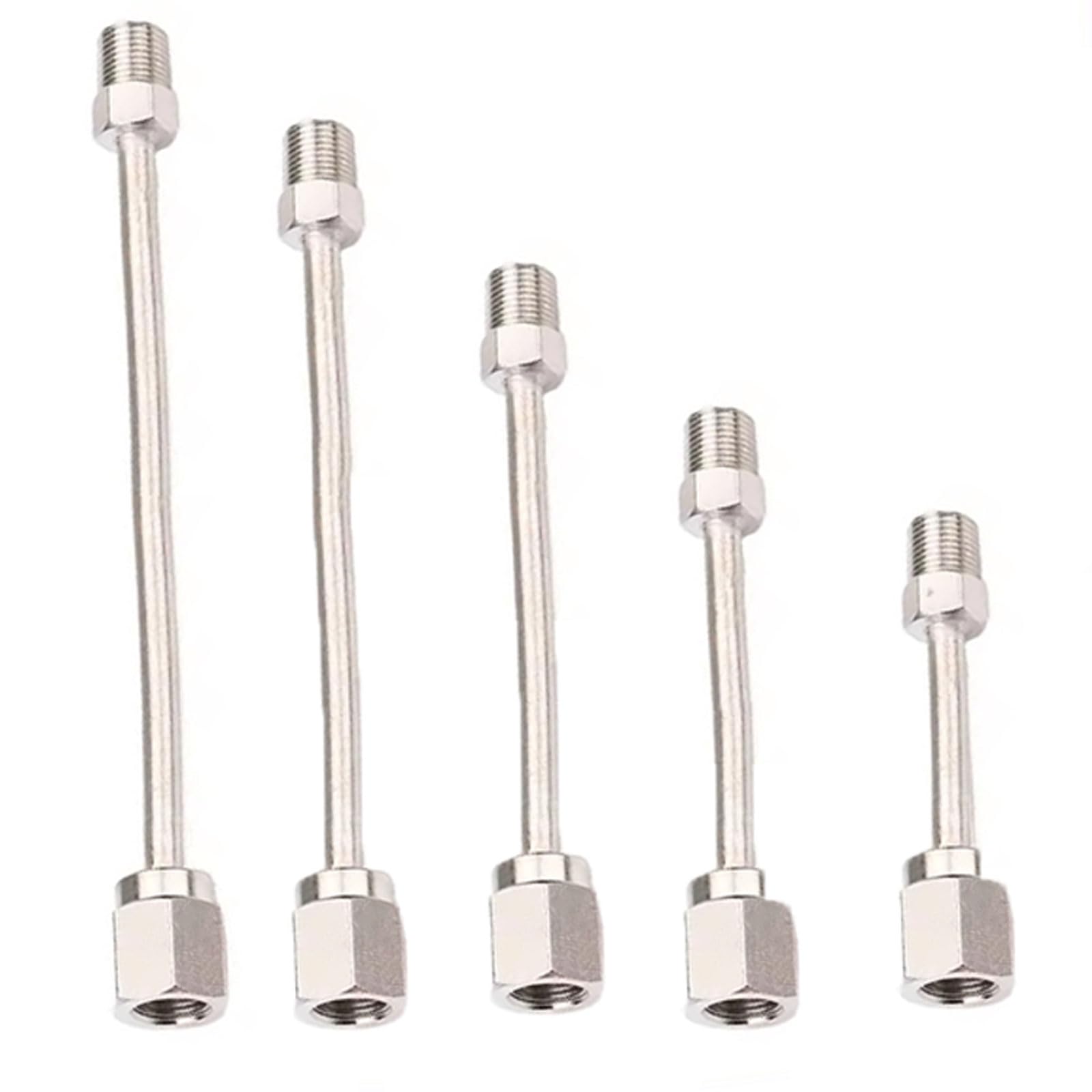 HVMBEUGOS 5 Pack Misting System Nozzle Extension 1/8'' Flexible Misting Extended Pole, Atomization Sprayer Nozzle Extensions(Size:Pole15cm,)