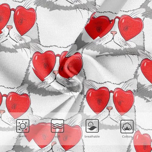 Joisal Cat Print Red Heart Valentine Toddler Girls Underwear 2t Cotton Cute Panties Girl Funny Underpants Briefs3