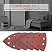 100pcs Sanding Paper, 80mm 60/80/120/180/240 Grits Triangular Hook & Loop Triangle Sandpaper +1 Sand Pad for Bosch Fein Oscillating Multi Tool