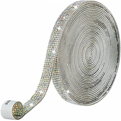 Yokald Autoadhesiva de Pegatinas Diamantes de Imitación Cristal Pegatinas de DIY Costura con Diamantes de 2 mm para Arte de Manualidades Decoración DIY Coche Móvil Evento (AB Blanco 0.51 Pulgadas) Cover