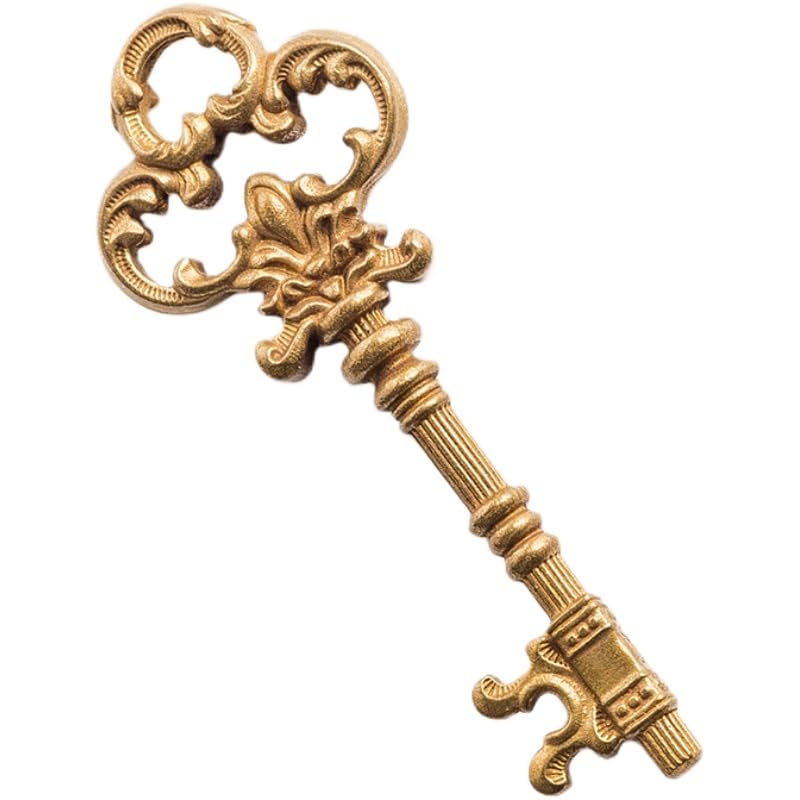 Clé vintage en laiton pur style baroque, une idée cadeau créative et originale