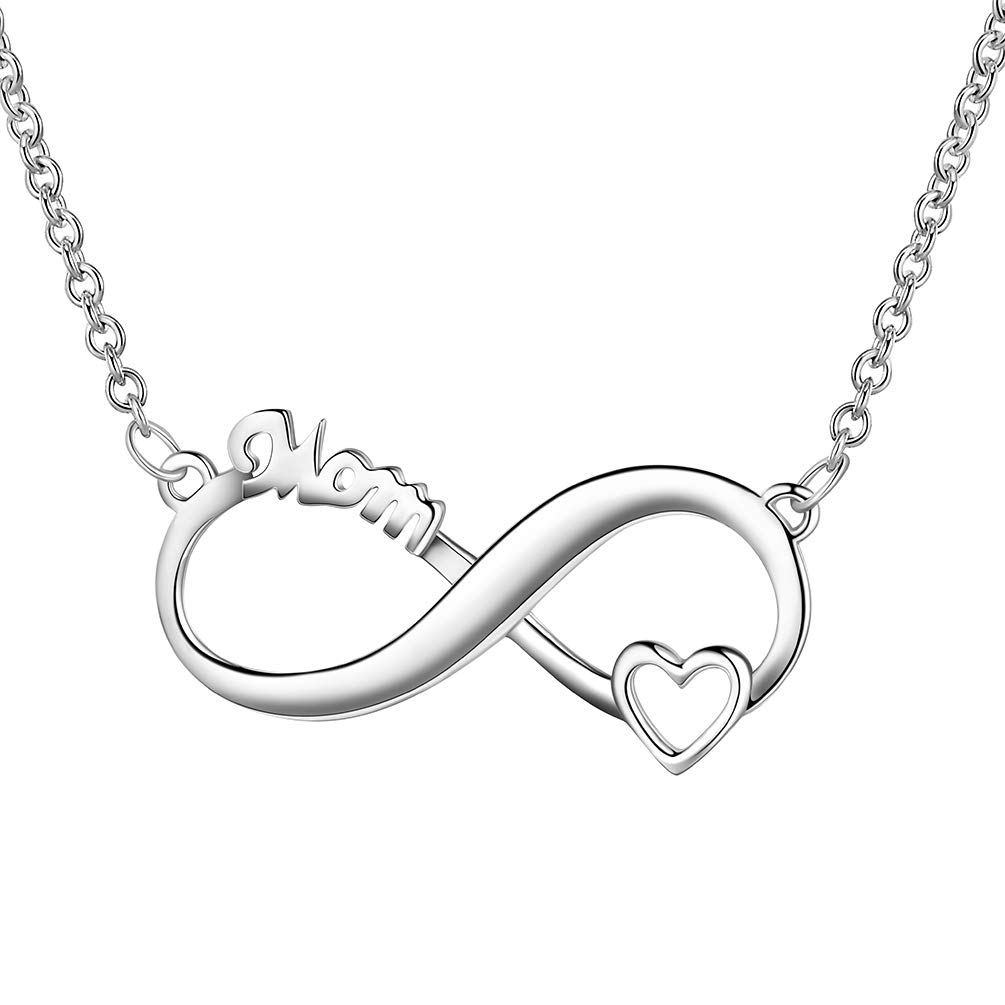 Besilvermom And Child Necklace Charm Infinity Love Heart Necklace
