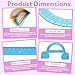 6 Pack Plastic Protractors, 6 Inch Math Protractor Set for Angle Measurement, Translucent Protractors 180 Degrees, Geometry (Yellow, Green, Blue, Orange, Purple, Transparent)