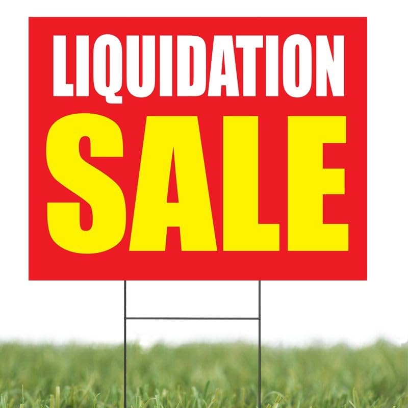 Liquidation Sale | Full Color Sidewalk Display Sign Board with Metal Ground Stakes |24"w x 18"h