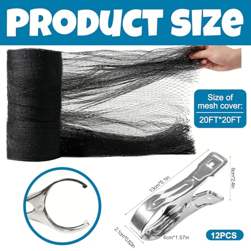 Malla para Piscina 20 ft x 20 ft Negra Resistente miniatura 2